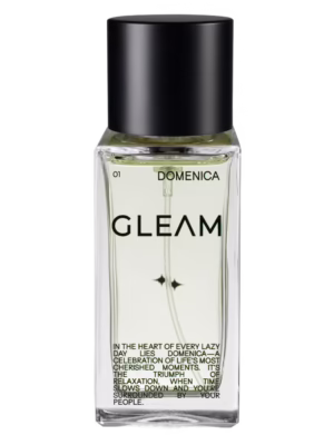 Gleam Domenica perfumy niszowe extrait de parfum w eleganckim flakonie, mineralno-solarna kompozycja z nutami soli, bawełny, petrichoru, nut słonecznych i dymu.