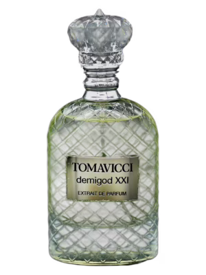 Tomavicci Demigod XXI perfumy niszowe extrait de parfum w eleganckim flakonie, orientalno-przyprawowa kompozycja z kardamonem, szałwią, miętą, irysem, różą, ambrą i wanilią.
