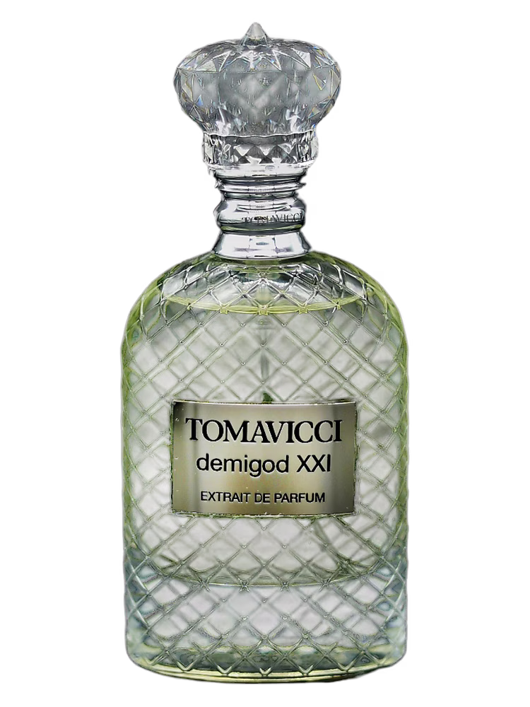 Tomavicci Demigod XXI perfumy niszowe extrait de parfum w eleganckim flakonie, orientalno-przyprawowa kompozycja z kardamonem, szałwią, miętą, irysem, różą, ambrą i wanilią.
