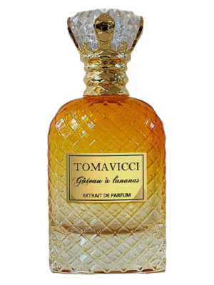 Tomavicci Gâteau à l'Ananas perfumy niszowe extrait de parfum w eleganckim flakonie, gourmandowa kompozycja z nutami ananasa, rumu, ciasta, kokosa, cynamonu, wanilii i tonki.