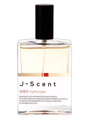 J-Scent Hydrangea perfumy niszowe eau de parfum w eleganckim flakonie, świeża kompozycja z nutami fiołka, zielonych liści, hiacyntu, jaśminu, irysa, cedru i piżma.
