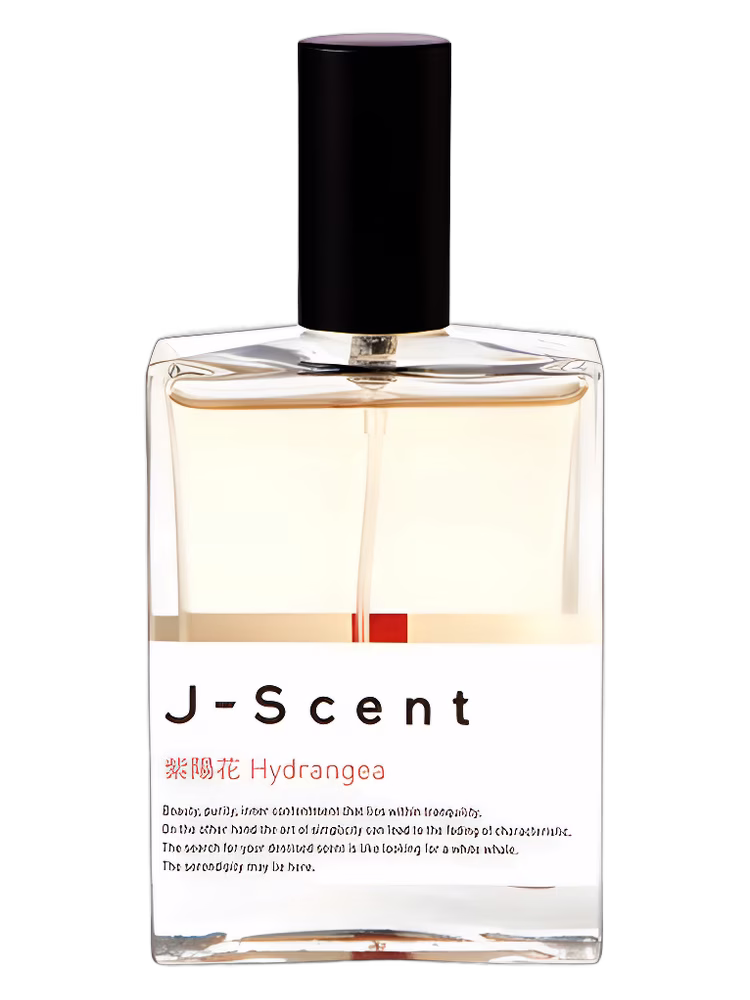 J-Scent Hydrangea perfumy niszowe eau de parfum w eleganckim flakonie, świeża kompozycja z nutami fiołka, zielonych liści, hiacyntu, jaśminu, irysa, cedru i piżma.